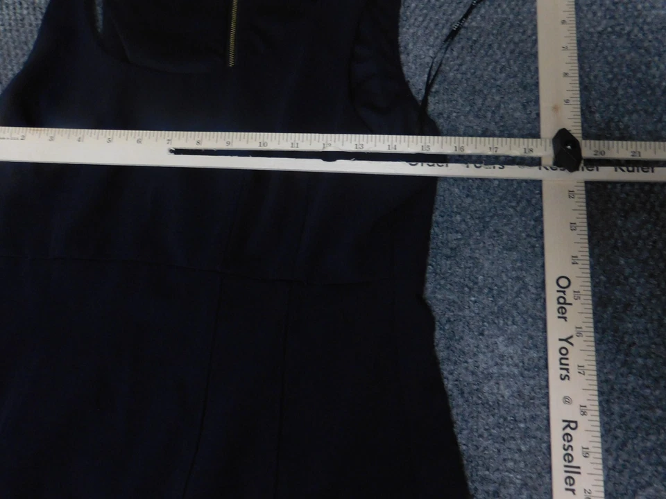 DKNY Mujer Vestido 8 Azul Línea A Cremallera Elástica Foto 3 de 4