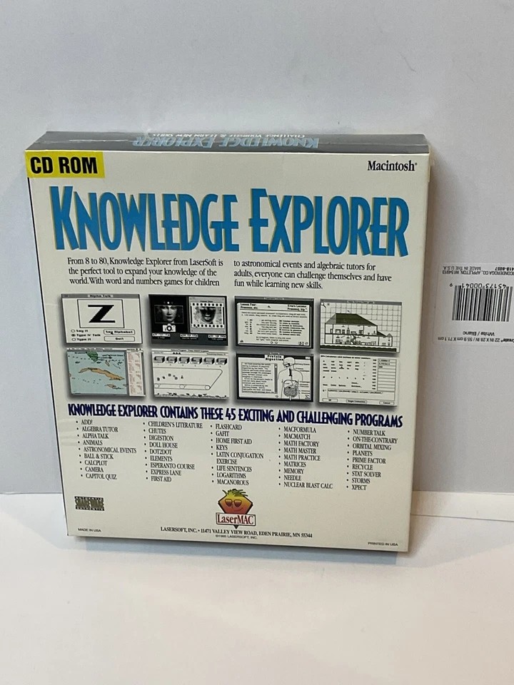 Old School Macintosh Knowledge Explorer Apple Big Box NOS Sealed - Image 2 of 4