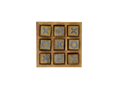 Wooden Knot And Cross Tic Tac Toe Pedagogical Board Brain Teaser Game For Kids