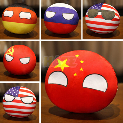 1X Polandball Plush Doll Countryball USSR USA FRANCE Country Plüschtier 