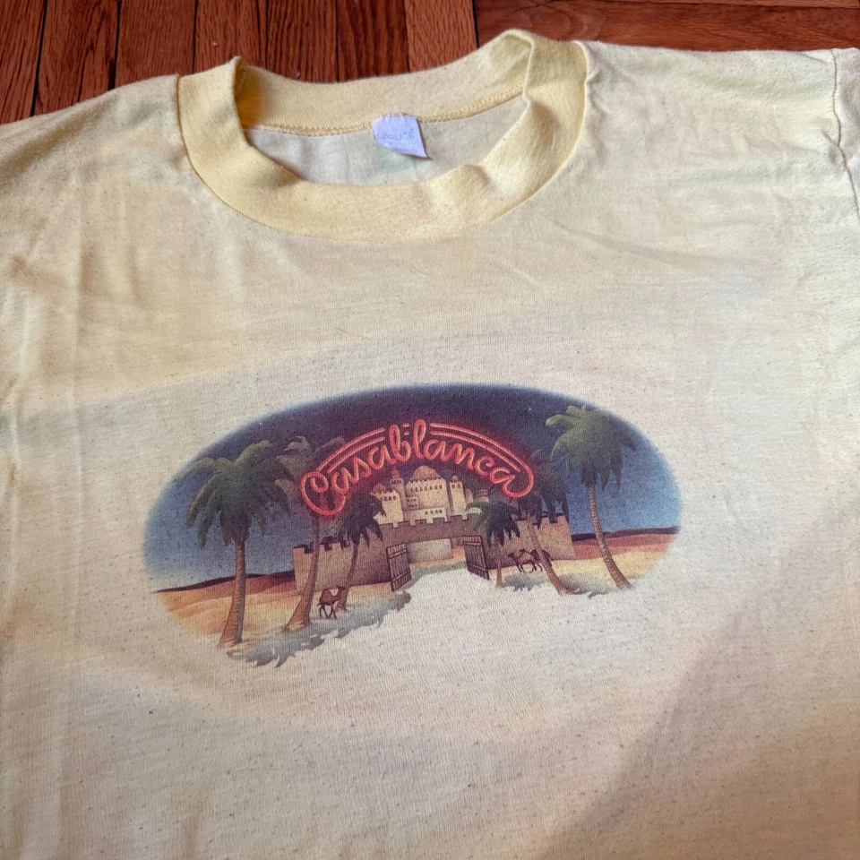 VTG Casablanca Records 70s Disco Tee Shirt L KISS DONNA SUMMER PARADISE GARAGE - Image 2 of 4
