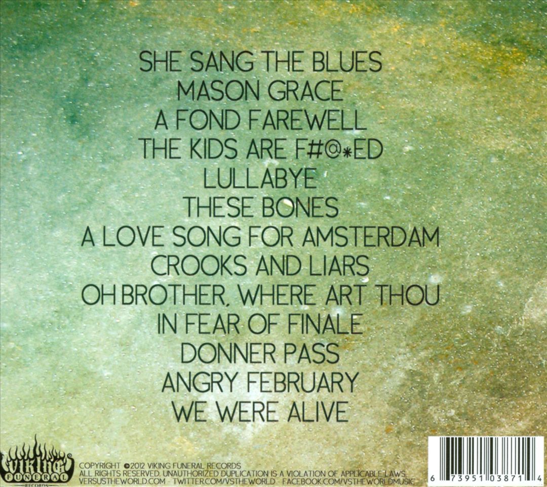 VERSUS THE WORLD DRINK. SING. LIVE. LOVE. NEW CD