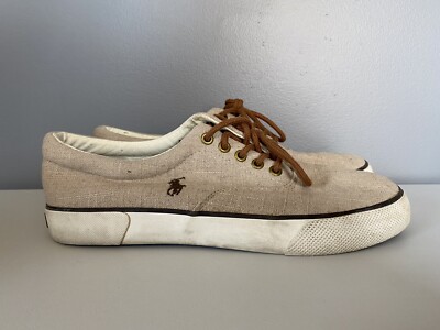 Polo Ralph Lauren Men\'s Forestmont II Canvas Boat Shoes Tan Size US 15 D Polo Ralph Lauren Khaki Tan Pony Canvas Forestmont Boat  main image 3