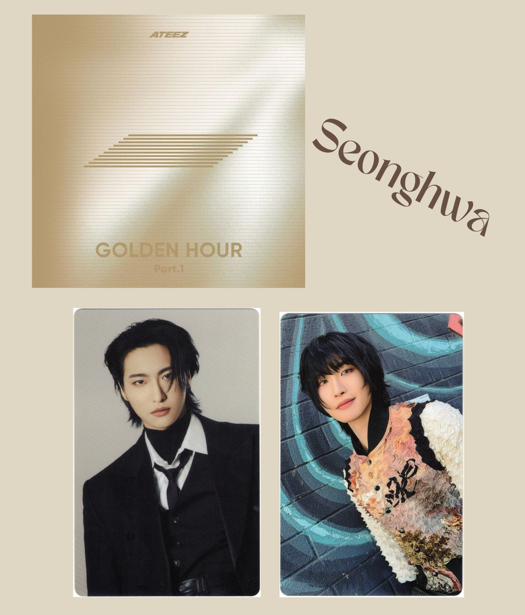 Ateez Seonghwa Golden Hour Part 1 Poca Version Original Photocards