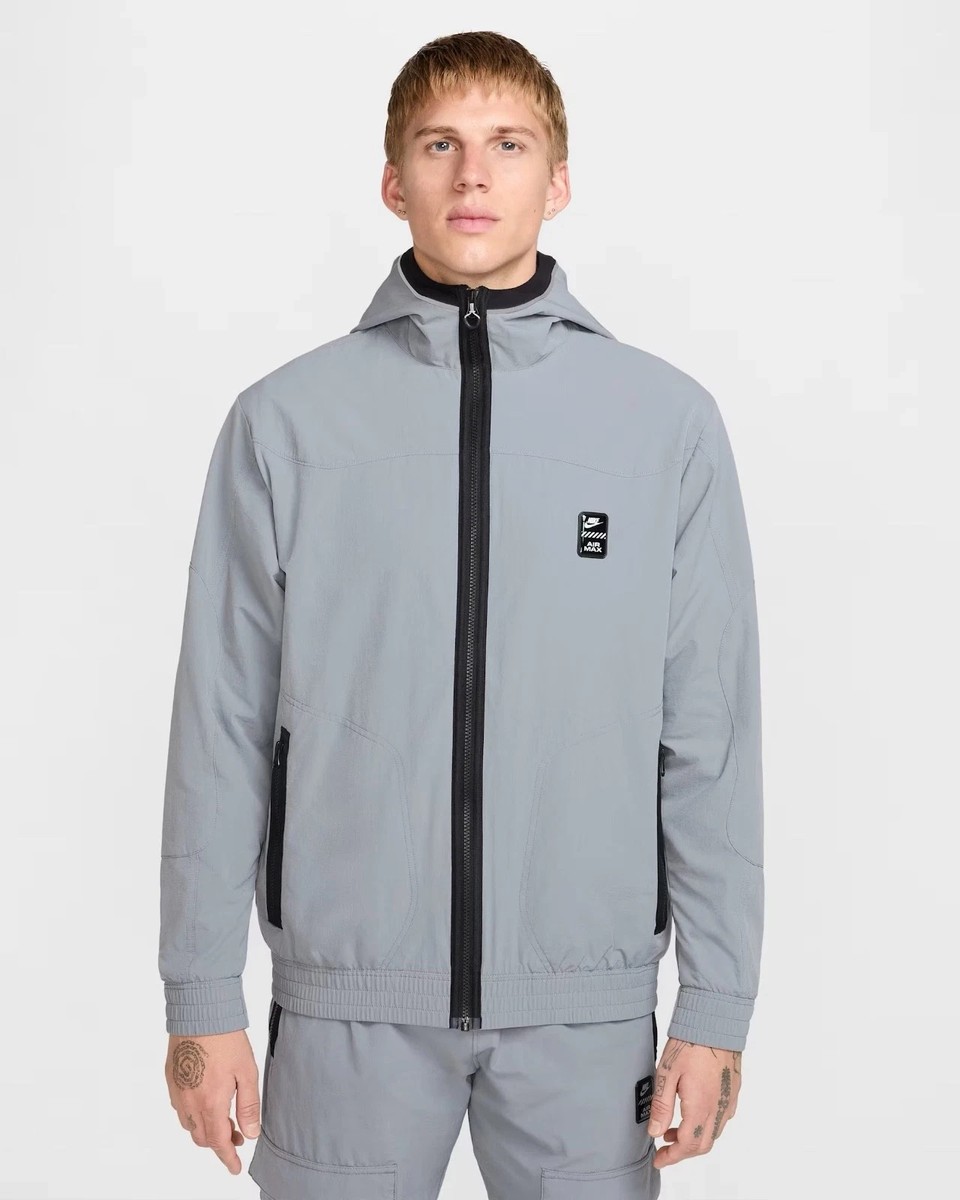 Men's Nike Sportswear Air Max Men's Woven Jacket - Grey HQ4902 065