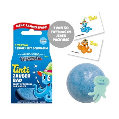 Zauberbad Blau  Sprudelnde Badekugel mit Überraschung, 1er Pack1 x 40 g
