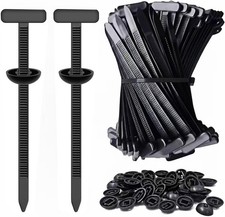 Nylon Universal Cable Tie Buckle, 50PCS T Zip Ties, Grip Auto Black Plastic Zip 