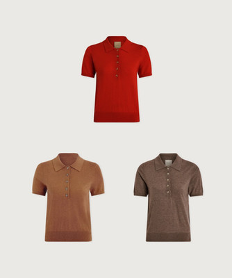 Brand New Varley Toni Fine Knit Polo Multiple Colors and Sizes In Hand