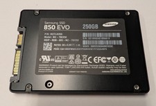 250 GB Samsung SSD 850 EVO Solid State Drive 2.5" Sata, wiped, tested