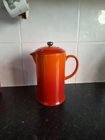 Le Creuset Stoneware Coffee Press Cafetiere 1 Litre Volcanic Orange