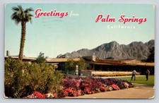 1956 Palm Springs CA Thunderbird Country Club Postcard Eisenhower Bob Hope