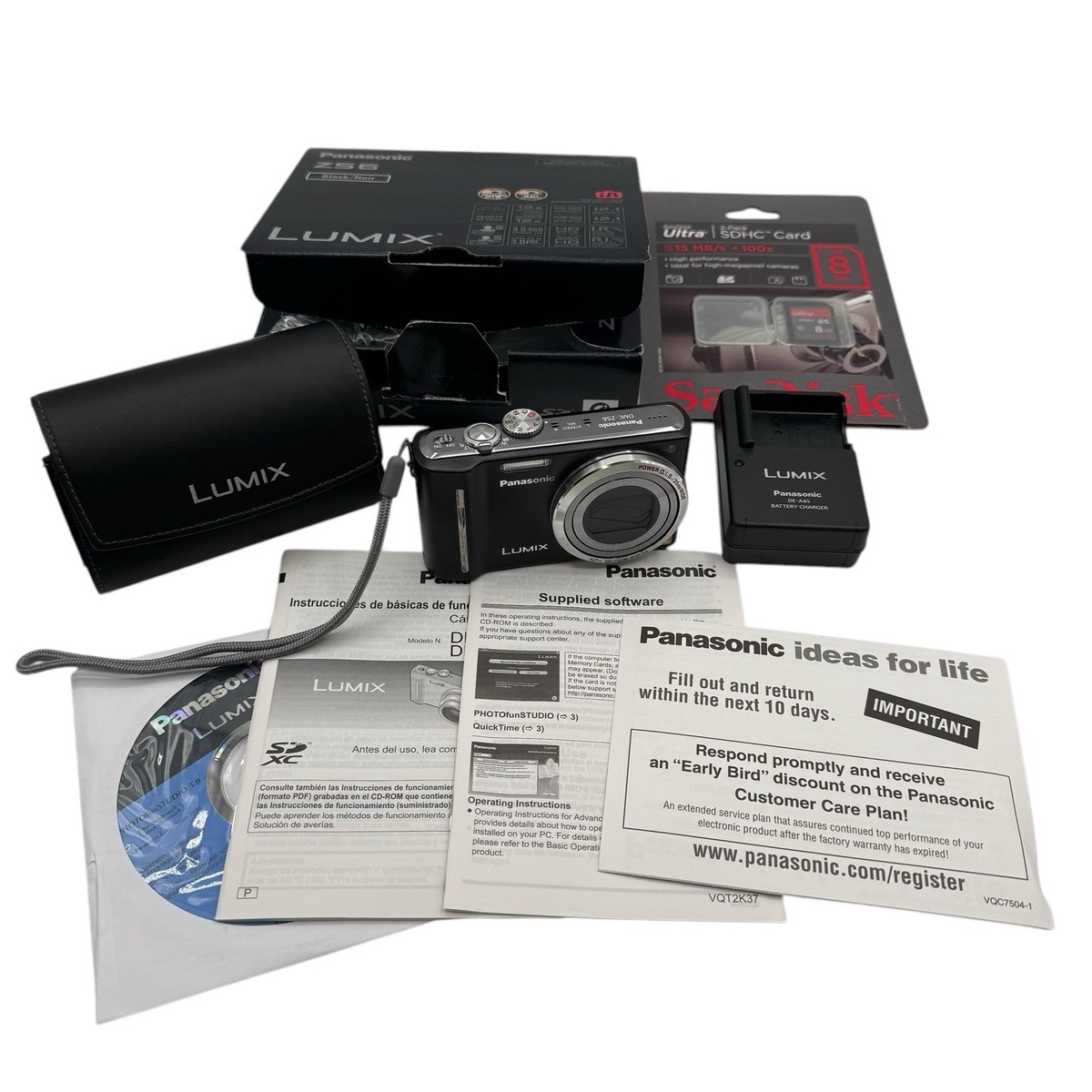 Panasonic LUMIX DMC-ZS6 12.1MP 12x LEICA Optical Zoom Black Camera