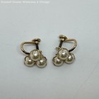 Vintage Gold-Filled Faux Pearl Screw Back Earrings 4.3g — photo 4