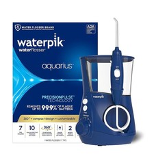 Waterpik Aquarius Water Flosser with 10 Settings, 7 Tips, WP-663, Blue FAST SHIP
