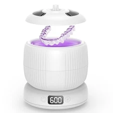 Upgraded Ultrasonic Retainer Cleaner Machine for Night Guards, Braces, Aligner