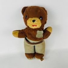 Vintage IDEAL Smokey the Bear Stuffed Animal Plush 13  - Stained