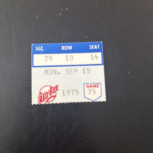 Vintage MLB Red Sox Baseball Ticket Stub 1975 Game 75!!