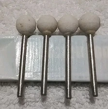 4pc 1/4" SHANK 1/2" BALL STONE MOUNTED GRINDING STONE