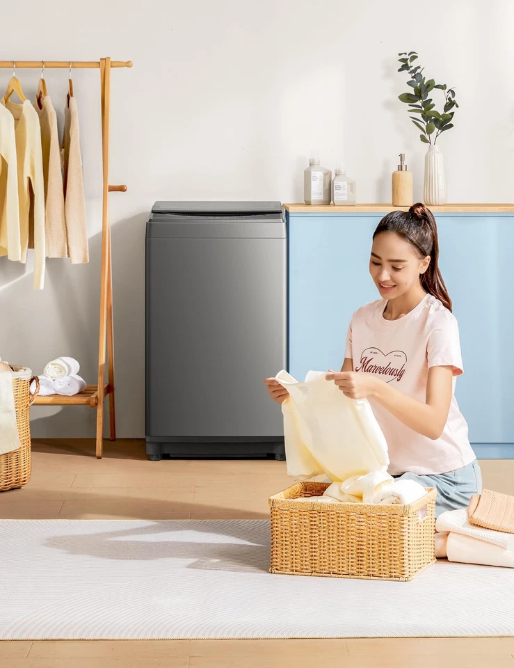 Портативная стиральная машина COMFEE' 1,6 куб. фута емкость 11 фунтов полностью автоматическая - Изображение 2 из 2