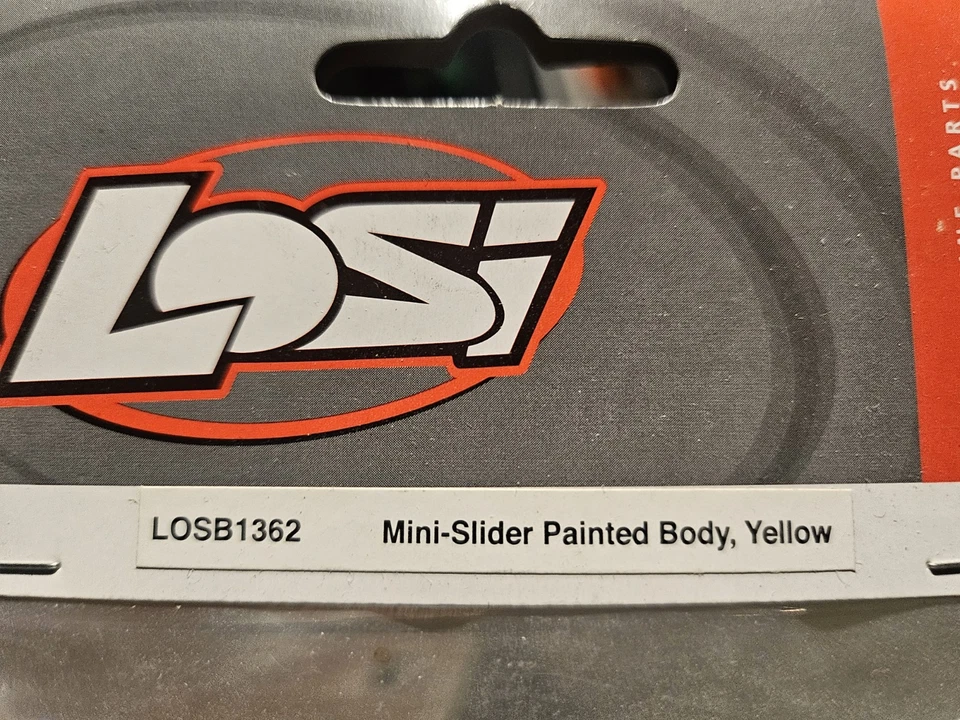 Vintage Losi LOSB1362 Mini Slider Painted Body Yellow Rare NIB - Image 3 of 3