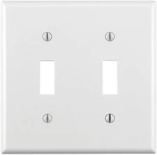 Leviton Double Toggle Switch, Standard Size, 88009, White