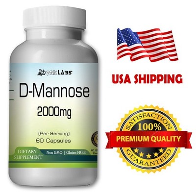 D-Mannose Capsules Caps 2000mg 100% Pure UTI Relief Urinary Tract