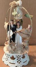 VINTAGE WEDDING CAKE TOPPER BRIDE AND GROOM-CRUCIFIX- 24