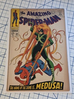 Amazing Spider-Man #62 1968 Marvel Comics VG+ 4.5 Medusa Appearance 