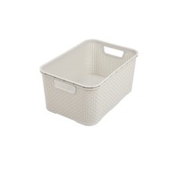 Branq Universeller Korb Rattan Design S 7L Bpa-Frei Kunststoff Creme