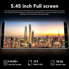 Blue UK Plug 5.45 Inch FHD Screen Smartphone 2G 16G Dual Sim Cell Phone Face