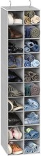 20 Section Shelves Hanging Shoes Organizer Holder Closet Gray