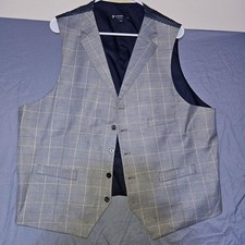 Cremieux Mens Navy and Blue Vest