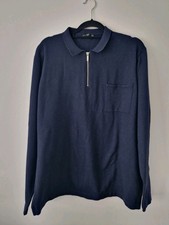 Men's F F Polo Neck Jumper Long Sleeve Jersey Sweater Size 2XL