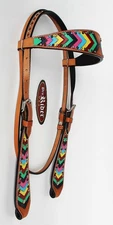 Horse Show Saddle Tack Rodeo Bridle Western Leather Headstall Equine 78160H