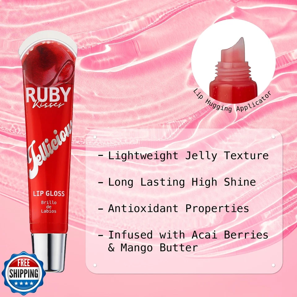 Ruby Kisses Jellicious Mouth Watering Lip Gloss (JLG01andJLG03andJLG06) Long  - Image 2 of 4