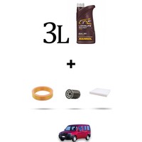 Hoffcar Servicekit 3 Filter Und 3L ÖL FüR Fiat Doblo 1.2 8V 48KW Ab 2000