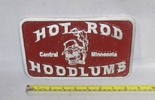Vintage Cast Aluminum Hotrod Hoodlums Central Minnesota Car Club Plaque