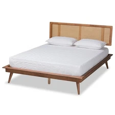 Baxton Studio Nura Walnut Brown Finished Wood and Full Size Platform Bed