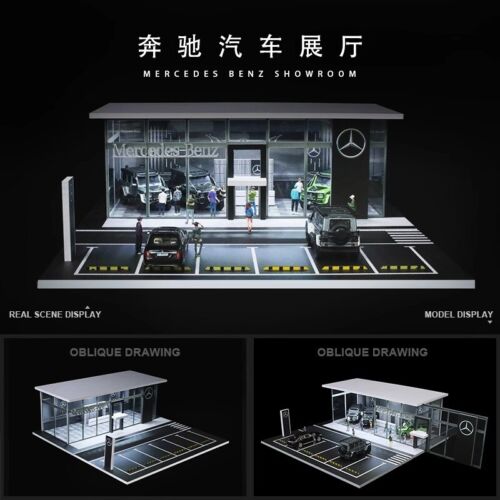 Diorama 1:64 Car Garage Model LED City Car Showroom Scene Display Building Model - Picture 42 of 102