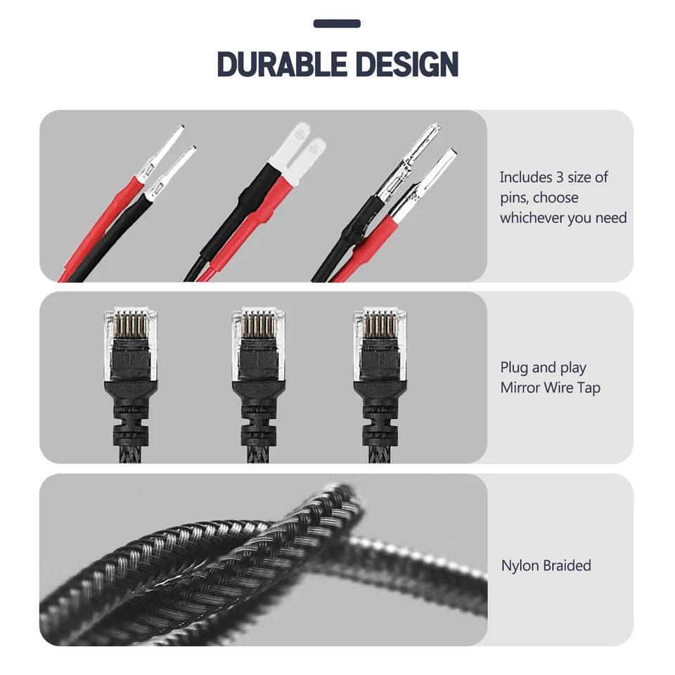 16.5" Radar Detector Hardwire Power Cord Mirror Wire Plug Tap Compatible with... - Image 3 of 4