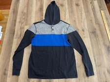 Wrangler Hoodie, Boy's Youth Size XL, Black Gray Blue, Pullover