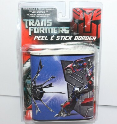 Transformers Peel & Stick Boarder Brand New Hasbro 2006 Removable Repositionable