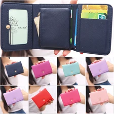 Women Trifold Small Leather Wallets Short Clutch Billfold Purse with Coin Pocket