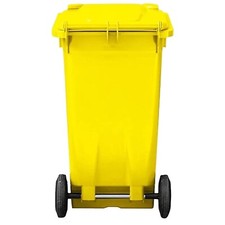 Image of Strong Coloured Rubbish Waste 140 Litre Compact Sized Wheelie Bins With Wheels