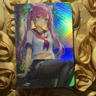 Keqing Genshin Impact Paradise Anime ACG Doujin Waifu Holo Card Sailor Girl