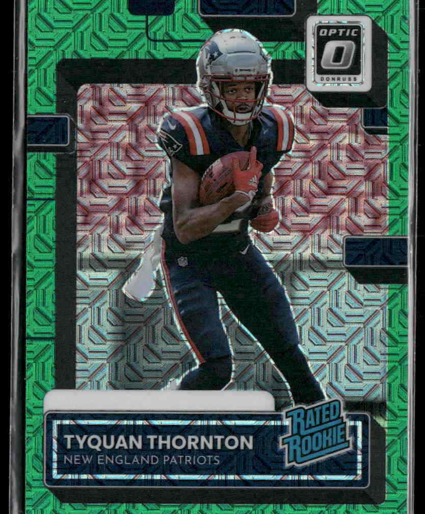 2022 Donruss #P-322 Tyquan Thornton Optic Rated Rookies Preview Green Mojo