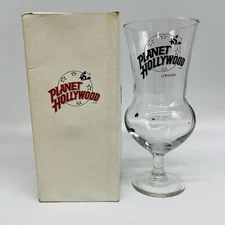Planet Hollywood London Hurricane Cocktail Glass Man Cave Collectable 9.25” NIB