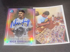 Nick Gonzales Pirates Auto Signed 2021 Bowman Dawn of Glory Card