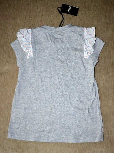 New Authentic Fendi Roma Girl's Blue Outfit Set (Pants, Shirt, Sweater) 6 Years - Picture 7 of 12