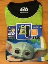 New Star Wars Boy Baby Yoda Flannel Pajama Mandalorina Many Sizes